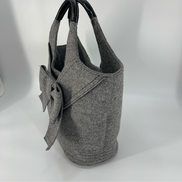 Kate Spade Lg Walker Park Tate Wool Bow Bag Romantic Coquette Luxury Feminine - Picture 4 of 15